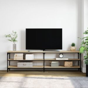 vidaXL Tv-bänk sonoma-ek 180x30x50 cm konstruerat trä och metall - Bild 3