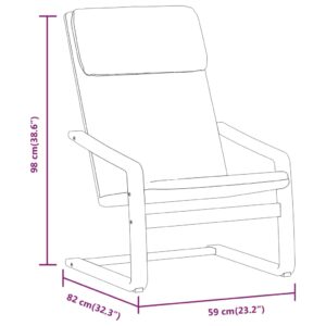 vidaXL Vilstol mörkgrå tyg - Bild 9