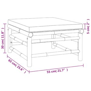 vidaXL Loungegrupp 6 delar taupe dynor bambu - Bild 10