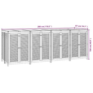 vidaXL Trädgårdsskåp 280x87x104 cm massivt akaciaträ - Bild 8