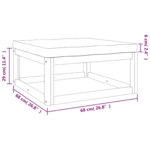 vidaXL Loungegrupp 4 delar taupe dynor massivt trä - Bild 10