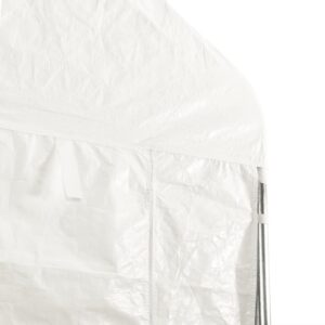 vidaXL Paviljong med tak vit 6,69x4,08x3,22 m polyeten - Bild 5