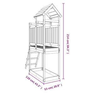 vidaXL Lekplats 53x110x214 cm impregnerad furu - Bild 9