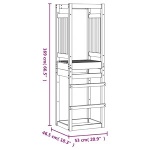 vidaXL Lektorn 53x46,5x169 cm massiv furu - Bild 8