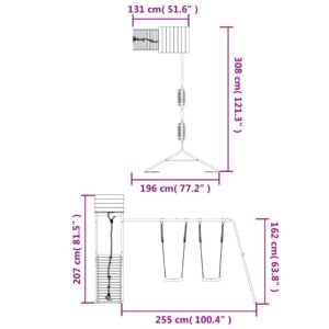 vidaXL Lekplats impregnerad furu - Bild 11