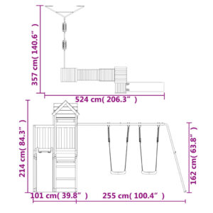 vidaXL Lekplats impregnerad furu - Bild 11