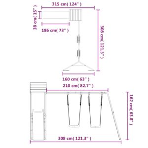vidaXL Lekplats massiv furu - Bild 11