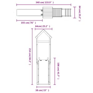 vidaXL Lekplats massiv furu - Bild 9