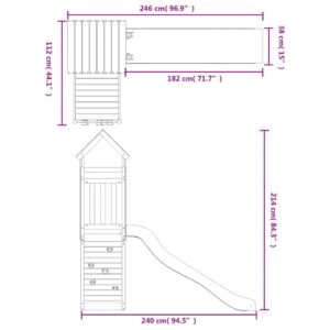 vidaXL Lekplats massiv furu - Bild 9