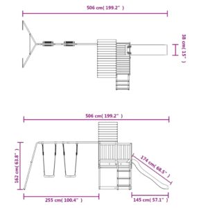 vidaXL Lekplats massivt douglasträ - Bild 11