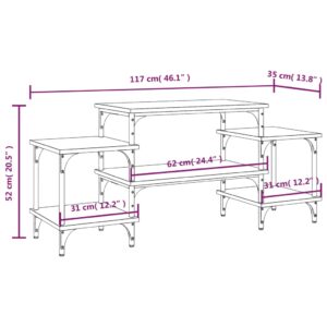 vidaXL Tv-bänk svart 117x35x52 cm konstruerat trä - Bild 9