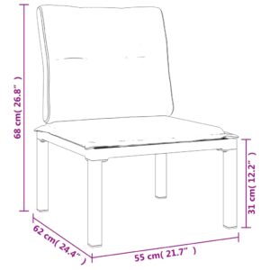 vidaXL Loungegrupp 4 delar svart och grå konstrotting - Bild 12