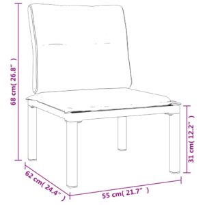 vidaXL Loungegrupp 4 delar svart och grå konstrotting - Bild 11