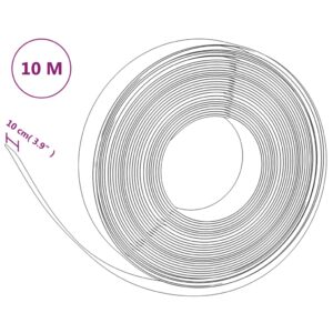 vidaXL Rabattkant grå 10 m 10 cm polyeten - Bild 6