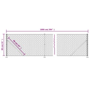 vidaXL Gunnebostängsel med stolpsko grön 0,8x10 m - Bild 6