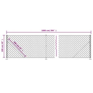 vidaXL Gunnebostängsel med stolpsko grön 1x10 m - Bild 6