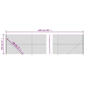 vidaXL Gunnebostängsel med stolpsko grön 1,8x10 m - Bild 6