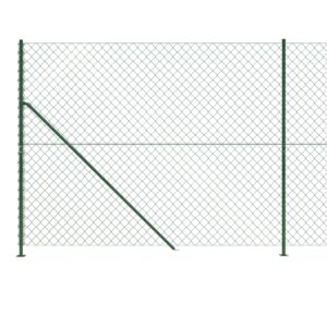 vidaXL Gunnebostängsel med stolpsko grön 1,6x25 m - Bild 4