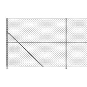 vidaXL Gunnebostängsel med stolpsko antracit 1,6x10 m - Bild 4