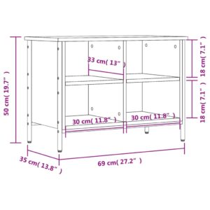 vidaXL Skohylla sonoma-ek 69x35x50 cm konstruerat trä - Bild 9