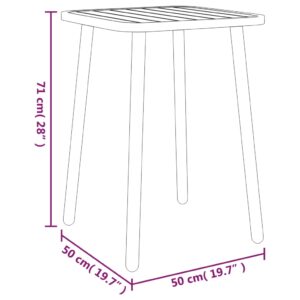 vidaXL Trädgårdsbord antracit 50x50x71 cm stål - Bild 6