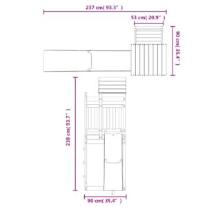 vidaXL Lekplats impregnerad furu - Bild 9