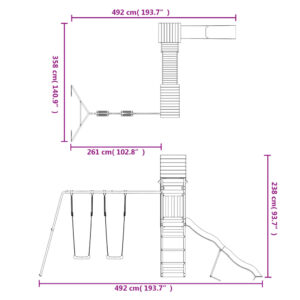 vidaXL Lekplats impregnerad furu - Bild 11