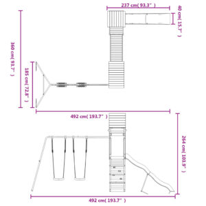 vidaXL Lekplats impregnerad furu - Bild 12