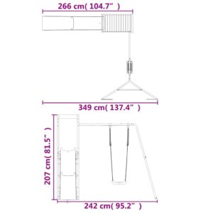 vidaXL Lekplats impregnerad furu - Bild 11