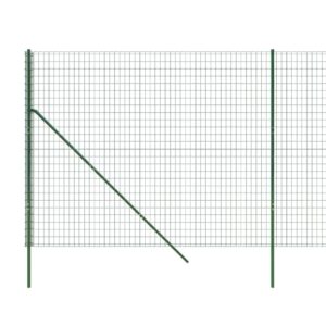 vidaXL Stängsel grön 2x10 m galvaniserat stål - Bild 4