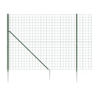 vidaXL Stängsel med markspett grön 1,4x25 m - Bild 4