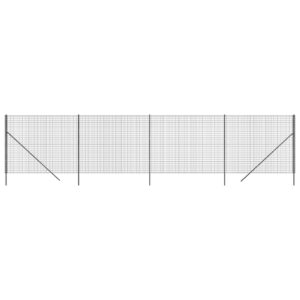 vidaXL Stängsel antracit 2x10 m galvaniserat stål - Bild 2