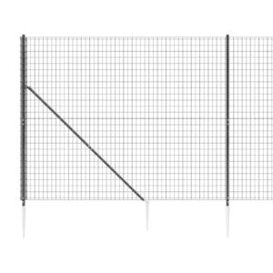 vidaXL Stängsel med markspett antracit 1,4x10 m - Bild 4