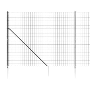 vidaXL Stängsel med markspett antracit 1,8x10 m - Bild 4