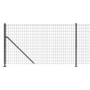 vidaXL Stängsel med stolpsko antracit 0,8x10 m - Bild 4