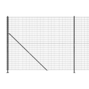 vidaXL Stängsel med stolpsko antracit 2,2x10 m - Bild 4