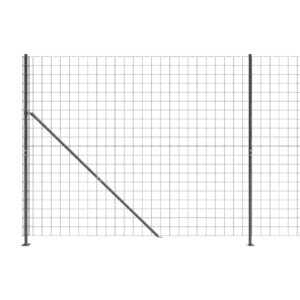 vidaXL Stängsel med stolpsko antracit 2x10 m - Bild 4