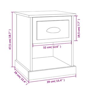 vidaXL Sängbord 2 st vit 39x39x47,5 cm konstruerat trä - Bild 11