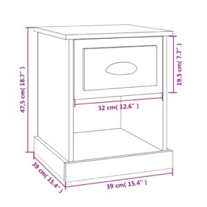 vidaXL Sängbord 2 st sonoma-ek 39x39x47,5 cm konstruerat trä - Bild 11