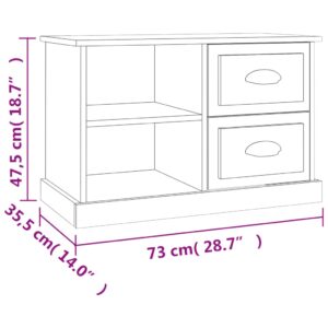 vidaXL Tv-bänk vit 73x35,5x47,5 cm konstruerat trä - Bild 11