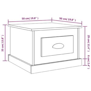 vidaXL Soffbord betonggrå 50x50x35 cm konstruerat trä - Bild 10