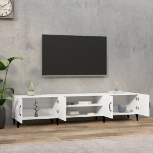 vidaXL Tv-bänk vit 180x31,5x40 cm konstruerat trä - Bild 3