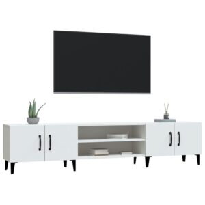 vidaXL Tv-bänk vit 180x31,5x40 cm konstruerat trä - Bild 4