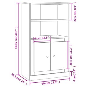 vidaXL Högskåp rökfärgad ek 60x35,5x103,5 cm konstruerat trä - Bild 10