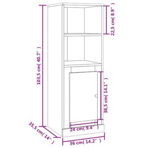 vidaXL Skåp vit högglans 36x35,5x103,5 cm konstruerat trä - Bild 10