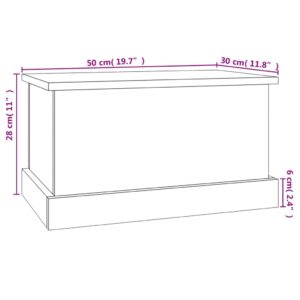 vidaXL Förvaringslåda betonggrå 50x30x28 cm konstruerat trä - Bild 10