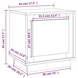 vidaXL Sängbord svart 44x35x45 cm konstruerat trä - Bild 11