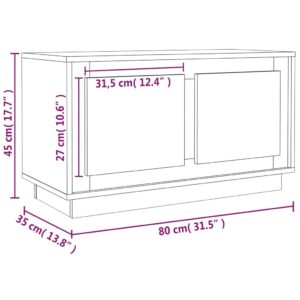 vidaXL Tv-bänk brun ek 80x35x45 cm konstruerat trä - Bild 10