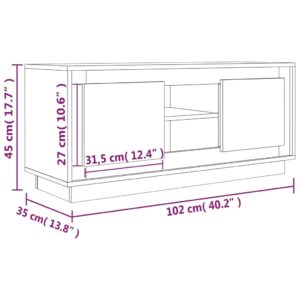 vidaXL Tv-bänk rökfärgad ek 102x35x45 cm konstruerat trä - Bild 10