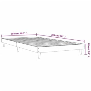 vidaXL Sängram sonoma-ek 100x200 cm konstruerad trä - Bild 9